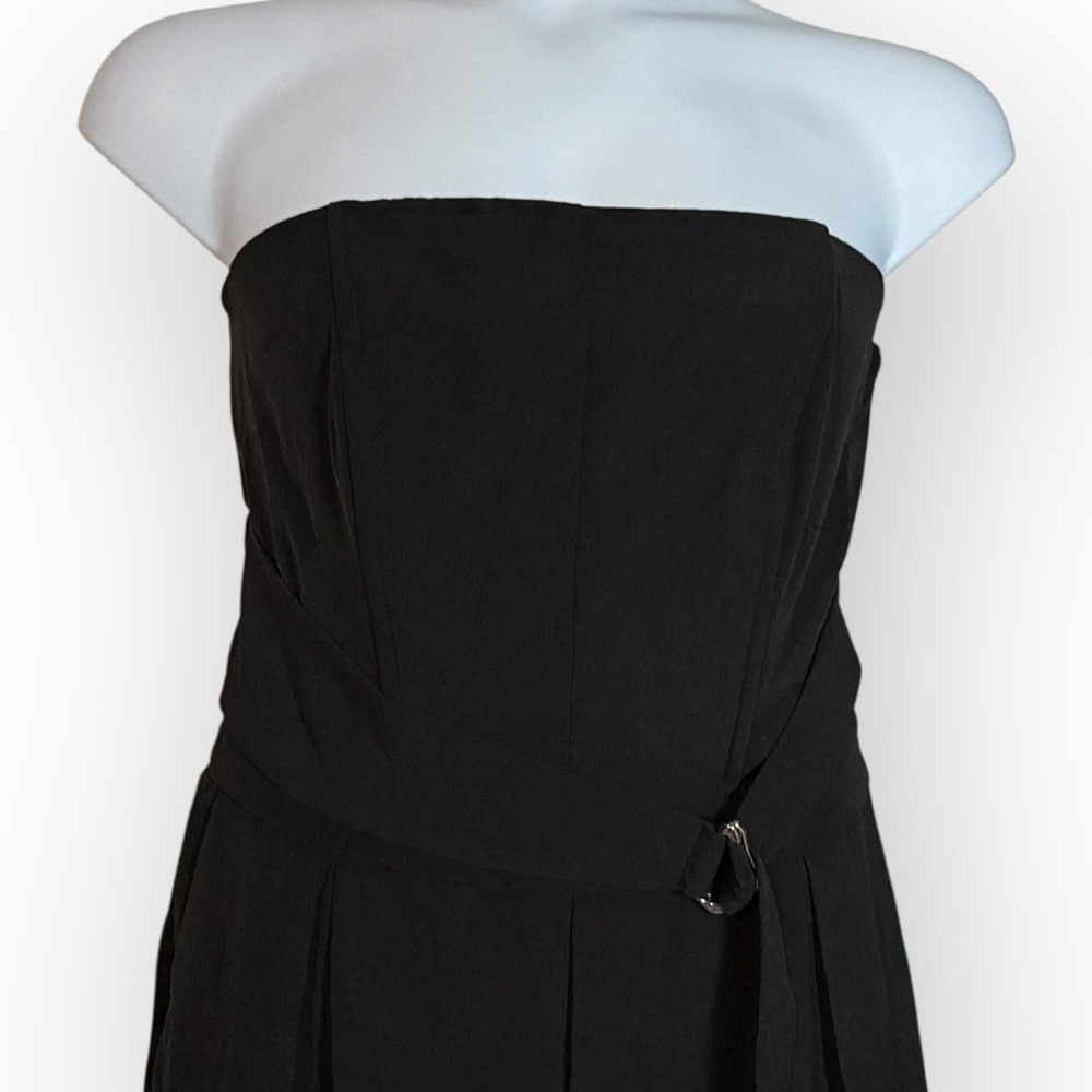 Bold Element + Ally Brooke Women's Strapless Wide Leg Jumpsuit Black Size 12 - Picture 5 of 13
